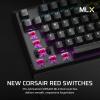imageCORSAIR K70 CORE RGB Mechanical Wired Gaming Keyboard with Palmrest  PreLubed MLX Red Linear Switches SOCD ABS DoubleShot Keycaps Sound Dampening Media Control Dial QWERTY NA  BlackBlack
