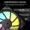 imageCORSAIR RS140 ARGB 140mm PWM Fans  DaisyChain Connection  LowNoise  Magnetic Dome Bearing  Dual Pack  BlackBlack