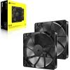imageCORSAIR RS140 ARGB 140mm PWM Fans  DaisyChain Connection  LowNoise  Magnetic Dome Bearing  Dual Pack  BlackBlack
