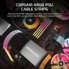 imageCORSAIR iCUE ARGB PSU Cable Strips  2X 200mm LED Strips  100 RGB LEDs Per Strip  Fits Any PSU Cable  Motherboard 5V ARGB Control  Black