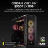 imageCORSAIR iCUE Link 5000T LX RGB MidTower ATX PC Case  3X PreInstalled LX120 RGB Fans Integrated Aurora RGB Light Strips Spacious Interior iCUE Link System Hub Included  BlackBlack