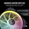 imageCORSAIR iCUE Link LX120 RGB 120mm PWM Fans Triple Pack  Dual Light Loops  Includes iCUE Link System Hub  CORSAIR AirGuide Technology  BlackBlack
