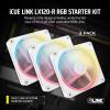 imageCORSAIR iCUE Link LX120R RGB 120mm PWM Reverse Fans  Triple Fan Kit  LowNoise Magnetic Dome Bearing Dual Light Loops CORSAIR QuikTurn Screws Zero RPM Mode  BlackWhite