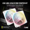 imageCORSAIR iCUE Link LX120R RGB 120mm PWM Reverse Fans  Triple Fan Kit  LowNoise Magnetic Dome Bearing Dual Light Loops CORSAIR QuikTurn Screws Zero RPM Mode  BlackWhite