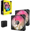 imageCORSAIR iCUE Link RX140 MAX RGB 140mm PWM Thick Fans with iCUE Link System Hub  HighStatic Pressure  Magnetic Dome Bearing  Dual Pack  BlackBlack