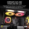 imageCORSAIR iCUE Link Titan 360 RX LCD Liquid CPU Cooler  360mm AIO  LowNoise  FlowDrive Cooling Engine  Intel LGA 18511700 AMD AM5AM4  3X RX120 RGB Fans  iCUE Link System Hub Included  BlackBlack