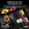 imageCORSAIR iCUE Link Titan 360 RX LCD Liquid CPU Cooler  360mm AIO  LowNoise  FlowDrive Cooling Engine  Intel LGA 18511700 AMD AM5AM4  3X RX120 RGB Fans  iCUE Link System Hub Included  BlackBlack
