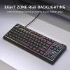 imageCorsair K55 CORE TKL RGB Gaming Keyboard  Tenkeyless 8Zone RGB Quiet Membrane Keys Spill Resistant Media Keys 1000Hz Polling  NA Layout  Black