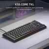 imageCorsair K55 CORE TKL RGB Gaming Keyboard  Tenkeyless 8Zone RGB Quiet Membrane Keys Spill Resistant Media Keys 1000Hz Polling  NA Layout  Black