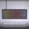 imageCorsair K55 CORE TKL RGB Gaming Keyboard  Tenkeyless 8Zone RGB Quiet Membrane Keys Spill Resistant Media Keys 1000Hz Polling  NA Layout  Black