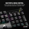imageCorsair K70 CORE RGB Mechanical Wired Gaming Keyboard  PreLubed MLX Red Linear Switches SOCD ABS DoubleShot Keycaps Sound Dampening Media Control Dial 1000Hz Polling QWERTY NA  BlackK70 CORE