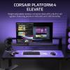 imageCorsair Platform4 Elevate  47 x 30 Inches Adjustable Height Electric Standing Computer Home Office Gaming Desk Memory Presets Cable Management USB Ports Monitor Arm Included  BlackBlack