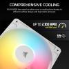 imageCorsair RS120R ARGB 120mm PWM ARGB Reverse Fans  Reverse Rotor 5V ARGB Connections Eight RGB LEDs High Static Pressure DaisyChain Magnetic Dome Bearing Zero RPM Mode  Triple Pack  White