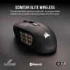 imageCorsair Scimitar Elite RGB Wireless MMO Gaming Mouse  26000 DPI  16 Programmable Buttons  Up to 150hrs Battery  iCUE Compatible  BlackWireless