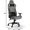 imageCorsair T3 Rush Fabric Gaming Chair 2023  RacingInspired Design  Soft Fabric Exterior  Padded Neck Cushion  Memory Foam Lumbar Support  Adjustable Seat Height  CharcoalGray and Charcoal