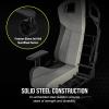 imageCorsair T3 Rush Fabric Gaming Chair 2023  RacingInspired Design  Soft Fabric Exterior  Padded Neck Cushion  Memory Foam Lumbar Support  Adjustable Seat Height  CharcoalGray and Charcoal