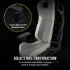 imageCorsair T3 Rush Fabric Gaming Chair 2023  RacingInspired Design  Soft Fabric Exterior  Padded Neck Cushion  Memory Foam Lumbar Support  Adjustable Seat Height  CharcoalGray and White