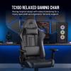 imageCorsair TC100 Relaxed Gaming Chair  Fabric  RacingInspired Design  Lumbar Pillow  Detachable Memory Foam Neck Pillow  Adjustable Seat Height  Adjustable Armrests  BlackBlack