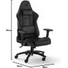 imageCorsair TC100 Relaxed Gaming Chair  Fabric  RacingInspired Design  Lumbar Pillow  Detachable Memory Foam Neck Pillow  Adjustable Seat Height  Adjustable Armrests  BlackBlack