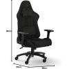 imageCorsair TC100 Relaxed Gaming Chair  Fabric  RacingInspired Design  Lumbar Pillow  Detachable Memory Foam Neck Pillow  Adjustable Seat Height  Adjustable Armrests  BlackBlack