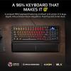imageCorsair Vanguard 96 Wired Mechanical Gaming Keyboard  96 Layout MLX Plasma Linear Switches 8000Hz Polling LCD Display Virtual Stream Deck GKeys SOCD Flashtap QWERTY US  Black