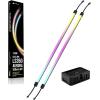 imageCorsair iCUE Link LS430 Aurora RGB Light Strips 430mm Kit  2X Magnetic Diffused Individually Addressable RGB LED Strips  iCUE Link Adapter and ARGB to iCUE 3Pin Adapter Cable Included350mm