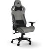 imageCorsair T3 Rush Fabric Gaming Chair 2023  RacingInspired Design  Soft Fabric Exterior  Padded Neck Cushion  Memory Foam Lumbar Support  Adjustable Seat Height  CharcoalGray and Charcoal