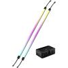 imageCorsair iCUE Link LS430 Aurora RGB Light Strips 430mm Kit  2X Magnetic Diffused Individually Addressable RGB LED Strips  iCUE Link Adapter and ARGB to iCUE 3Pin Adapter Cable Included350mm