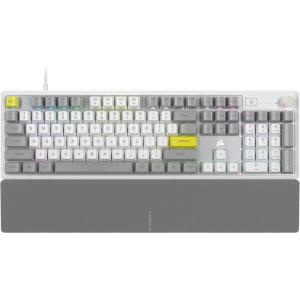 imageCORSAIR K70 CORE RGB Mechanical Wired Gaming Keyboard with Palmrest  PreLubed MLX Red Linear Switches SOCD ABS DoubleShot Keycaps Sound Dampening Media Control Dial QWERTY NA  BlackWhite