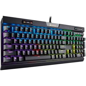 imageCorsair K70 CORE RGB Mechanical Wired Gaming Keyboard  PreLubed MLX Red Linear Switches SOCD ABS DoubleShot Keycaps Sound Dampening Media Control Dial 1000Hz Polling QWERTY NA  BlackCherry Speed Fast