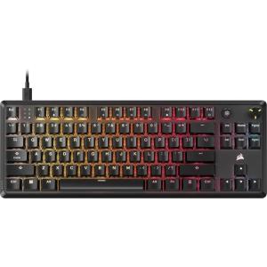 imageCorsair K70 CORE TKL RGB Tenkeyless Mechanical Wired Gaming Keyboard  PreLubed MLX Red v2 Linear Switches SOCD ABS DoubleShot Keycaps Sound Dampening 1000Hz Polling QWERTY NA  BlackWired