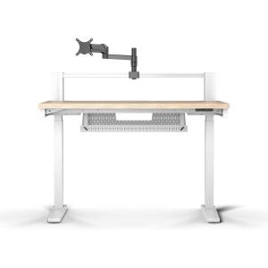 imageCorsair Platform4 Elevate  47 x 30 Inches Adjustable Height Electric Standing Computer Home Office Gaming Desk Memory Presets Cable Management USB Ports Monitor Arm Included  Dark WalnutWhite Pine