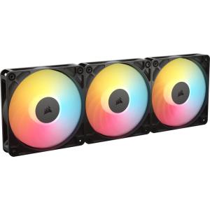 imageCorsair RS120R ARGB 120mm PWM ARGB Reverse Fans  Reverse Rotor 5V ARGB Connections Eight RGB LEDs High Static Pressure DaisyChain Magnetic Dome Bearing Zero RPM Mode  Triple Pack  Black