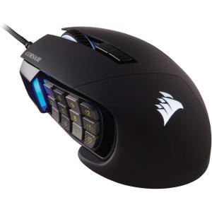 imageCorsair Scimitar RGB Elite Wired MOBAMMO Gaming Mouse  18000 DPI  17 Programmable Buttons  iCUE Compatible  PC Mac PS5 PS4 Xbox  BlackBlack