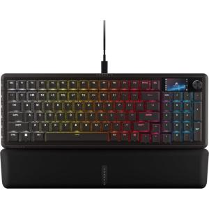 imageCorsair Vanguard 96 Wired Mechanical Gaming Keyboard  96 Layout MLX Plasma Linear Switches 8000Hz Polling LCD Display Virtual Stream Deck GKeys SOCD Flashtap QWERTY US  Black