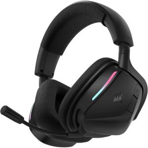 imageCorsair Void v2 Wireless Gaming Headset with Bluetooth for PC PS5 PS4 Switch Mobile  Dolby Atmos 70 Hr Battery Dual Wireless Lightweight Fast Charging  CarbonCarbon