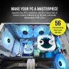 imageCORSAIR Hydro X Series iCUE Link XH405i Custom Cooling Kit  Hardline Water Cooling Loop  XC7 Elite CPU Water Block  XD5 Elite D5 Pump Res  XR5 360mm Radiator  3X QX120 RGB Fans  Stealth GrayWhite