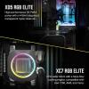 imageCORSAIR Hydro X Series iCUE Link XH405i Custom Cooling Kit  Hardline Water Cooling Loop  XC7 Elite CPU Water Block  XD5 Elite D5 Pump Res  XR5 360mm Radiator  3X QX120 RGB Fans  Stealth GrayGray