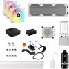 imageCORSAIR Hydro X Series iCUE Link XH405i Custom Cooling Kit  Hardline Water Cooling Loop  XC7 Elite CPU Water Block  XD5 Elite D5 Pump Res  XR5 360mm Radiator  3X QX120 RGB Fans  Stealth GrayWhite