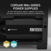 imageCORSAIR RM1000x ATX 31 PCIe 51 Ready Fully Modular 1000W Power Supply  LowNoise Cybenetics Gold Efficiency Native 12V2x6 Connector  BlackRMx 2024  ATX 31