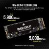 imageCorsair MP600 CORE XT 2TB M2 PCIe Gen4 NVMe SSD  Up to 5900MBs  QLC NAND  M2 2280  for PCIe 40 Notebooks and Desktops  BlackMP600 CORE XT Gen4