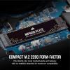 imageCorsair MP600 Elite 4TB M2 PCIe Gen4 x4 NVMe SSD  M2 2280  Up to 7000MBsec Sequential Read  HighDensity 3D TLC NAND  for Desktops and Laptops  BlackWithout Heatspreader