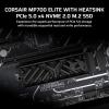 imageCorsair MP700 Elite 2TB PCIe 50 x4 NVMe M2 SSD  Included Aluminum Heatsink  Up to 10000MBsec  HighDensity 3D TLC NAND  M2 2280  DirectStorage Compatible  BlackWith Heatspreader