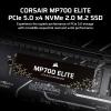 imageCorsair MP700 Elite 4TB PCIe 50 NVMe M2 SSD  Up to 9400 MBs Read 8100 MBs Write Gen5 Speed for PC ampamp Laptop  Black