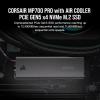 imageCorsair MP700 PRO with Air Cooler 2TB M2 PCIe Gen5 x4 NVMe 20 SSD  M2 2280  Up to 12400MBsec Sequential Read  HighDensity TLC NAND  BlackSSD with Air Cooler
