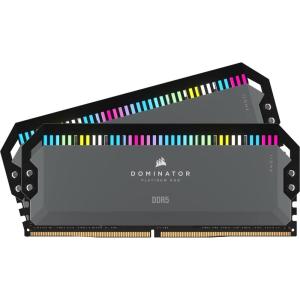 imageCORSAIR Dominator Platinum RGB DDR5 64GB 2x32GB DDR5 6000MHz CL30 AMD Expo Intel XMP iCUE Compatible Computer Memory  Gray CMT64GX5M2B6000Z3032GB 2x16GB