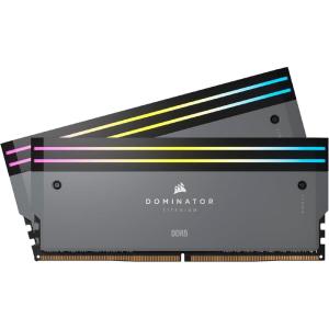 imageCORSAIR Dominator Titanium RGB DDR5 64GB 2x32GB DDR5 6000MHz CL30 AMD Expo Intel XMP iCUE Compatible Computer Memory  Gray CMP64GX5M2B6000Z30Grey
