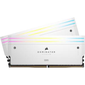 imageCORSAIR Dominator Titanium RGB DDR5 RAM 64GB 4x16GB DDR5 6000MHz CL36 Intel XMP iCUE Compatible Computer Memory  Black CMP64GX5M4B6000C36White