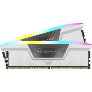 imageCORSAIR Vengeance RGB DDR5 RAM 32GB 2x16GB 6400MHz CL364848104 135V AMD Expo Intel XMP 30 Desktop Computer Memory  White CMH32GX5M2B6400Z36W