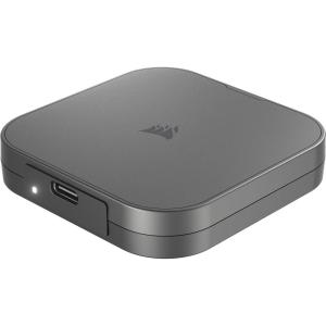 imageCorsair EX300U 2TB Portable External USBC SSD  USB 32 TypeC Gen2 Connection Plug and Play MagSafe Cable Included  Windows PC macOS iOS iPadOS Android  Gray